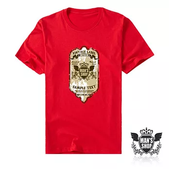 【男人幫 Man’s Shop】T0886＊【美式經典ManShop皇家葡萄酒標短袖T恤】M酒紅