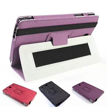 ASUS Eee Pad MeMO 171 專用平板電腦皮套 筆記本式保護套 可斜立手持紫色