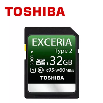 Toshiba EXCERIA Type2 SDHC Class10 UHS-I 記憶卡 32GB
