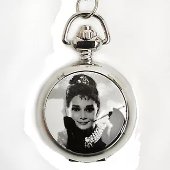 【Watch-123】難忘赫本 復古美女圖懷錶