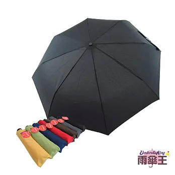 【雨傘王】BigRed日系質男傘-日質純黑☆自動開收 防風耐用