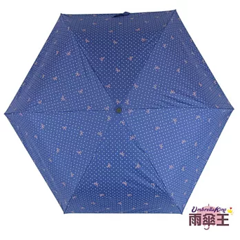 【雨傘王】銀膠水玉蝴蝶結自動傘-紫藍☆自開收 遮光防曬抗UV