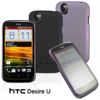 【Simply Design】HTC Desire U 皮革漆保護殼黑