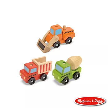 美國瑪莉莎 Melissa & Doug 疊疊樂系列– 木製工程積木組合車