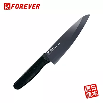 100%日本製造FOREVER 黑鑽滑性陶瓷刀16CM-黑