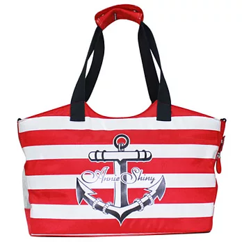 條紋船錨LOGO寵物外出包條紋船錨LOGO紅色