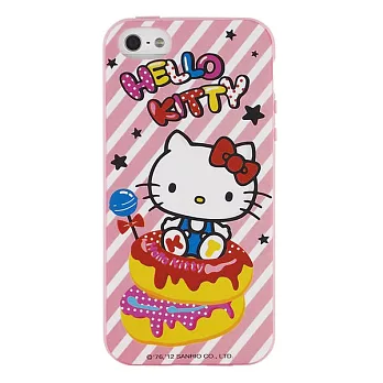 Sanrio 三麗鷗 Hello Kitty iPhone 5 甜點下午茶系列軟式保護套-甜甜圈(贈保護貼)單一規格