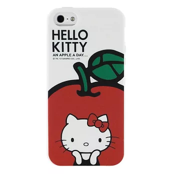 Sanrio 三麗鷗 Hello Kitty iPhone 5 蘋果甜心系列軟式保護套--大蘋果(贈保護貼)單一規格