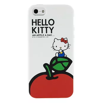 Sanrio 三麗鷗 Hello Kitty iPhone 5 蘋果甜心系列軟式保護套--中蘋果(贈保護貼)單一規格