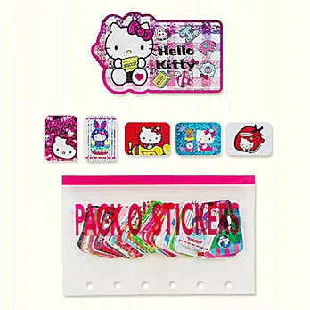 SANRIO HELLO KITTY雷射貼紙附夾袋
