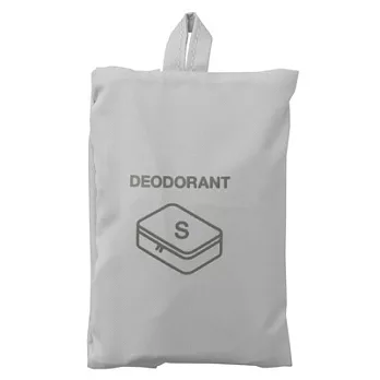 [MUJI 無印良品]尼龍旅行分類可折消臭收納袋/小.淺灰