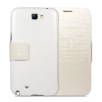 Kisomo Samsung note2可立式虎紋側掀皮套(ISV-01白色、ISV-02紫色、ISV-03粉紅色)白色