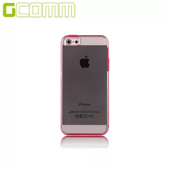 GCOMM iPhone 5 Colour Frame 透背彩邊保護殼透明背+半桃紅邊