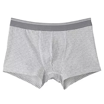 [MUJI 無印良品]男棉混天竺低腰拳擊內褲XL灰格