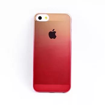 Vouni iPhone 5 超薄半透漸變保護殼紅色