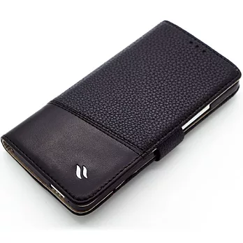 New HTC One (M7) 機皇 雙料縫線 側掀(立架式)皮套伯爵黑