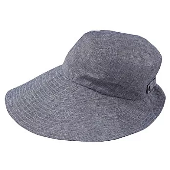 [MUJI 無印良品]麻絲可捲收寬簷帽藍色