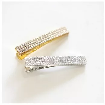 Enya★優雅氣質款時尚水鑽髮夾銀色