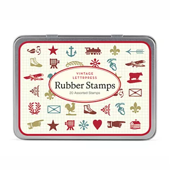 Cavallini_Rubber Stamp印章組(復古印刷圖樣)