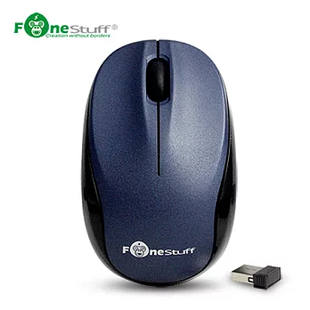 Fonestuff Z600 2.4GHz 霧面時尚BlueEfficiency無線滑鼠 (深海藍)