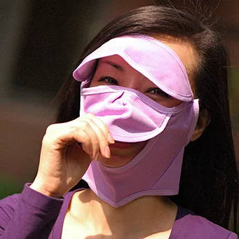 【Seoul Show】臉頸部遮陽 透氣防曬口罩（紫色）