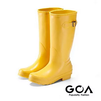 GOA七彩摩登長筒雨靴36黃色