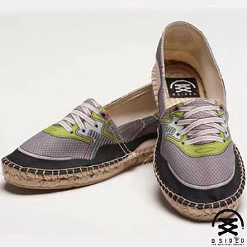 BSIDED BSD GREEN&GERY; 仿真時尚設計印刷休閒鞋(女)37青綠