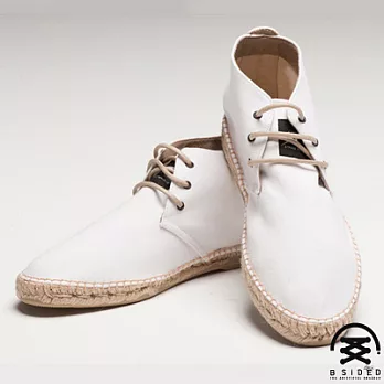 Bsided ARCHIBALD MID WHITE 中筒麻帆鞋(男)42白