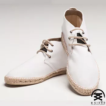 Bsided ARCHIBALD MID WHITE 中筒麻帆鞋(男)43白