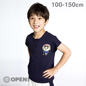 [OPEN小將童裝]OPEN小將高爾夫趣運動上衣+短褲兩件組-100丈青