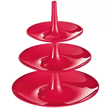 《KOZIOL》3層式點心盤(紅XS)