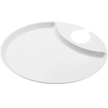 《KOZIOL》2in1手勾飲料點心盤(白)