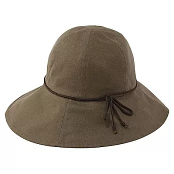 [MUJI 無印良品]麻質可摺疊遮陽寬簷帽棕色