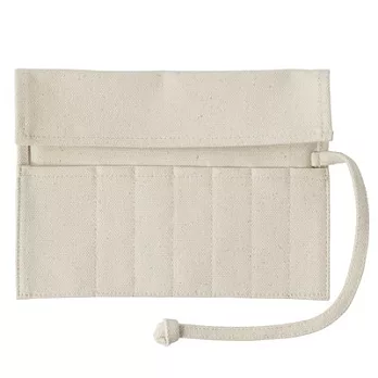 [MUJI 無印良品]棉帆布捲式筆袋/原色