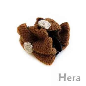 【Hera】編織浪漫 蝴蝶結造型髮夾/抓夾(三色－咖啡色)