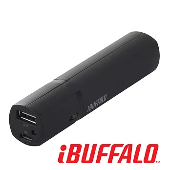 Buffalo 快速充電2200mA行動電源(台灣製)黑
