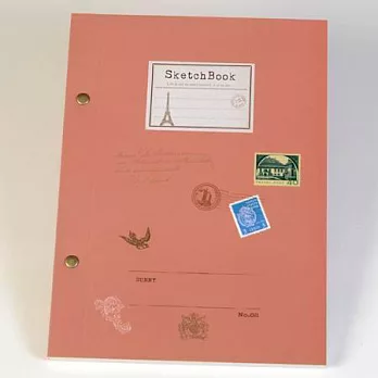 歐風復古風16K速寫本- 粉紅