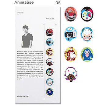 韓Epicase設計師 iphone Home鍵貼紙(7顆裝) 設計師 Animaase (林果創意 LinGo)無白