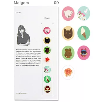 韓Epicase設計師 iphone Home鍵貼紙(7顆裝) 設計師 Malgem (林果創意 LinGo)
