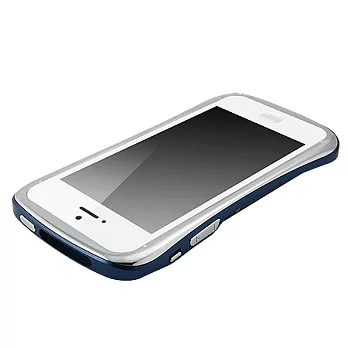 DRACO ELEGANCE 航太鋁合金邊框保護殼iPhone5專用銀/藍