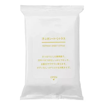 [MUJI 無印良品]拭汗濕紙巾(柑橘香)/大判.12張
