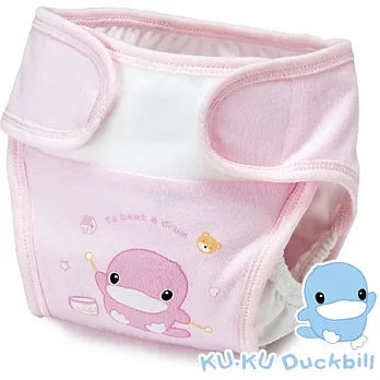 【KU.KU酷咕鴨】酷咕鴨環保尿布褲(S/M/L粉)S粉