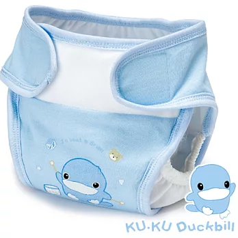 【KU.KU酷咕鴨】酷咕鴨環保尿布褲(S/M/L藍)M藍