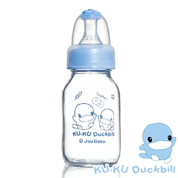 【KU.KU酷咕鴨】無鉛耐熱玻璃奶瓶-120ml