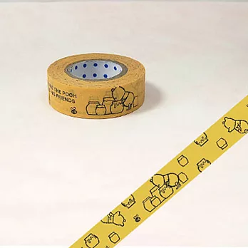 Shinzi Katoh 插畫家紙膠帶15mm-維尼黃