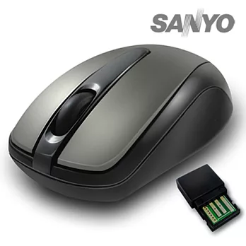 SANYO三洋超手感2.4G無線光學滑鼠(鋼鐵灰)