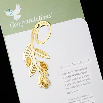 18K金橄欖葉書籤