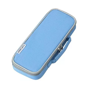 超輕大容量附側袋筆袋水藍