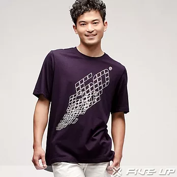 【FIVE UP】漸變風潮印花吸排圓領TEE-男L深情紫