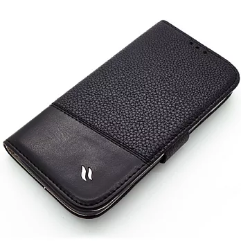 Redberry Samsung Galaxy S4 (I9500)雙料縫線 側掀(立架式)皮套伯爵黑